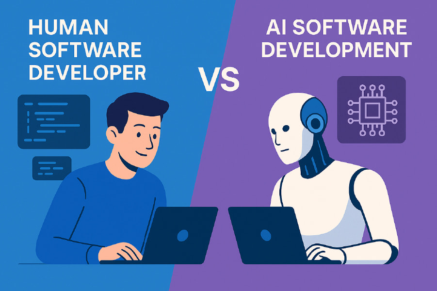 Human Software Developer vs AI software development